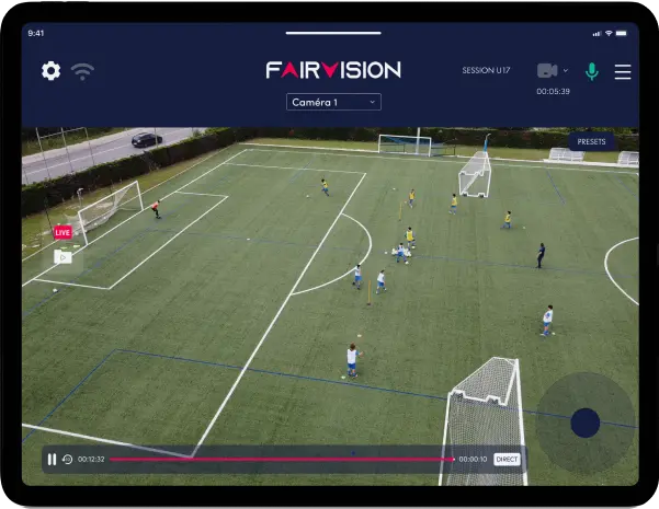 Pilotez, visionnez et analysez vos vidéos en direct 